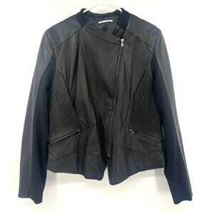 T Tahari Black Leather Jacket
